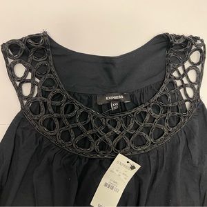 Express women’s black Top ,Sleeveless new years beaded , Women’s xx small. NWT!